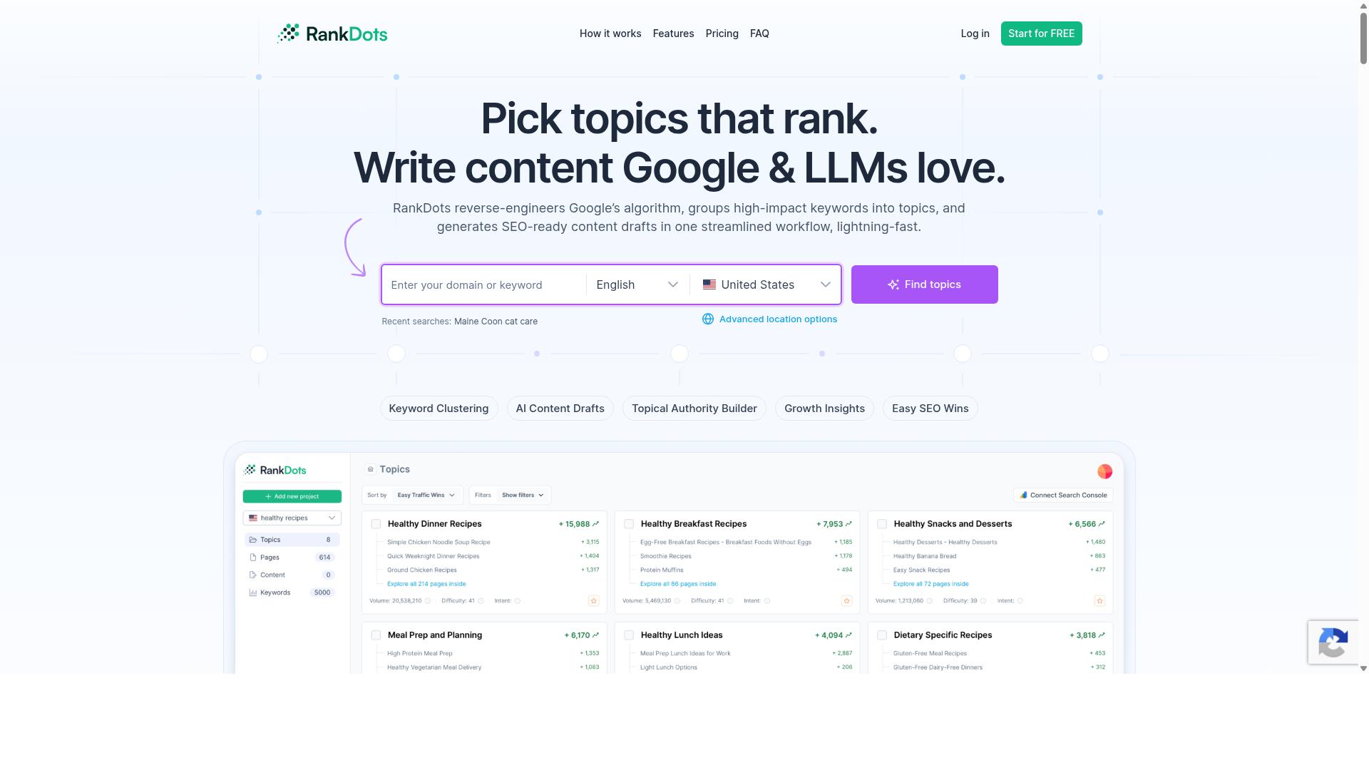 RankDots website